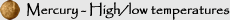 High/low temperatures
